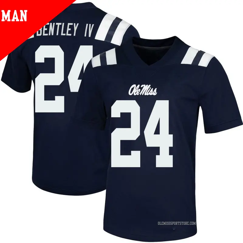 Men's #24 Ulysses Bentley IV Ole Miss Rebels Game Navy Untouchable Football Jersey Men's #24 Ulysses Bentley IV Ole Miss Rebels Game Navy Untouchable Football Jersey