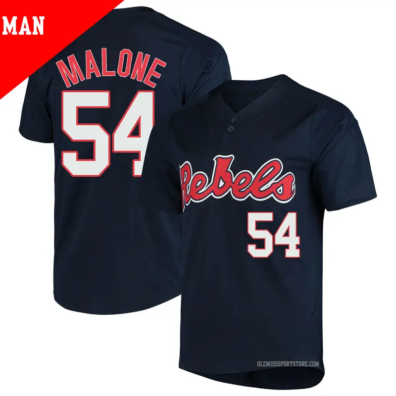 Men's #54 Tywone Malone Ole Miss Rebels Replica Navy Vapor Untouchable Two-Button Baseball Jersey Men's #54 Tywone Malone Ole Miss Rebels Replica Navy Vapor Untouchable Two-Button Baseball Jersey