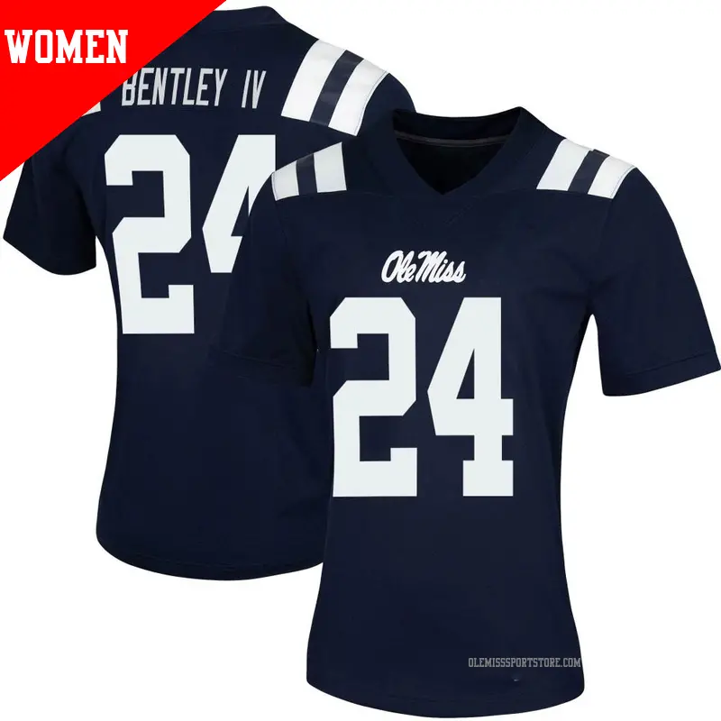 Women's #24 Ulysses Bentley IV Ole Miss Rebels Game Navy Women Untouchable Football Jersey Women's #24 Ulysses Bentley IV Ole Miss Rebels Game Navy Women Untouchable Football Jersey