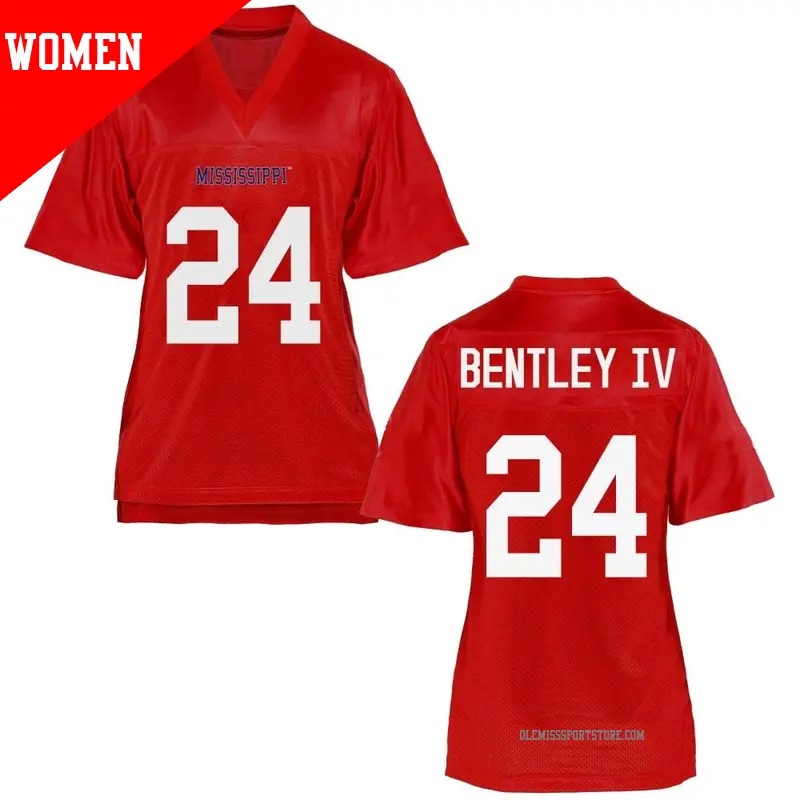 Women's #24 Ulysses Bentley IV Ole Miss Rebels Replica Cardinal Football College Jersey Women's #24 Ulysses Bentley IV Ole Miss Rebels Replica Cardinal Football College Jersey