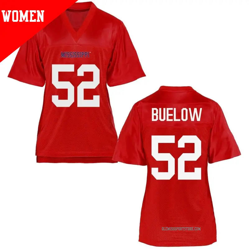 Women's #52 Julius Buelow Ole Miss Rebels Replica Cardinal Football College Jersey Women's #52 Julius Buelow Ole Miss Rebels Replica Cardinal Football College Jersey