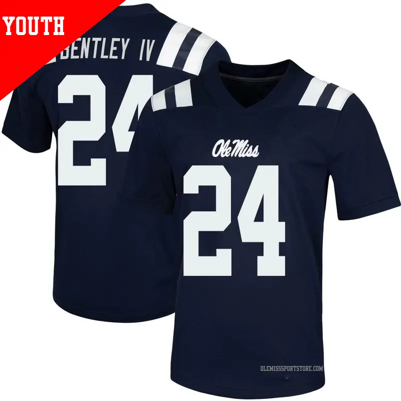 Youth #24 Ulysses Bentley IV Ole Miss Rebels Game Navy Untouchable Football Jersey Youth #24 Ulysses Bentley IV Ole Miss Rebels Game Navy Untouchable Football Jersey