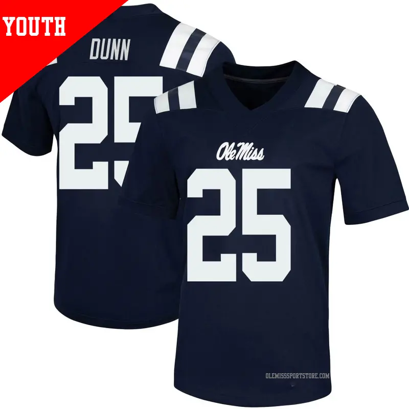 Youth #25 Maison Dunn Ole Miss Rebels Game Navy Untouchable Football Jersey Youth #25 Maison Dunn Ole Miss Rebels Game Navy Untouchable Football Jersey