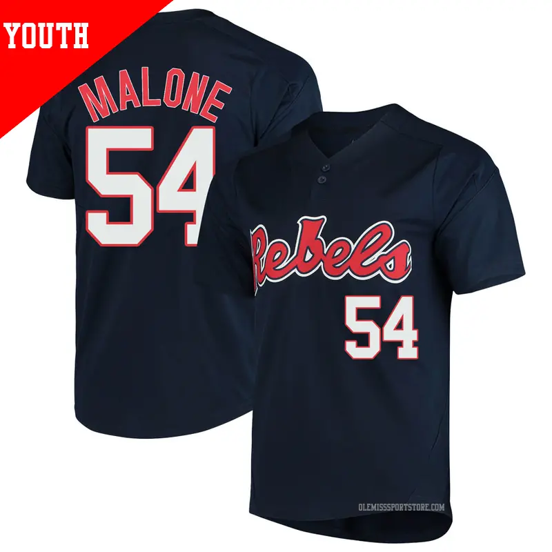 Youth #54 Tywone Malone Ole Miss Rebels Replica Navy Vapor Untouchable Two-Button Baseball Jersey Youth #54 Tywone Malone Ole Miss Rebels Replica Navy Vapor Untouchable Two-Button Baseball Jersey